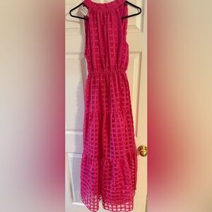 Hello Molly Fuchsia Tiered Maxi Dress